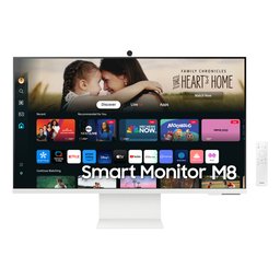 شاشة سامسونج الذكية ام 8 قياس 32 بوصة 4K مع كاميرا - Samsung Smart M8 LS32DM801UMXUE Samsung Smart Monitor M8 32" 4K UHD with Camera & USB-C - LS32DM801UMXUE