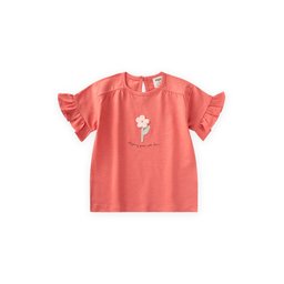 تي شيرت أطفال بتطريز - مرجاني (2-8 سنوات) Kids' Appliqué T-Shirt - Coral (2-8 Years)