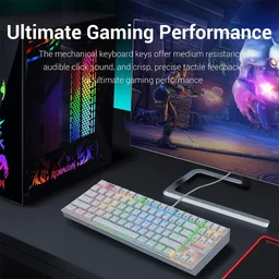 كيبورد ريد دراغون كيمارا K552P أبيض Redragon Kumara K552P White RGB Mechanical Gaming Keyboard