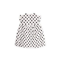 فستان بناتي منقط أبيض (2-12 سنة) Girls' Polka Dot Dress White (2-12 Years)