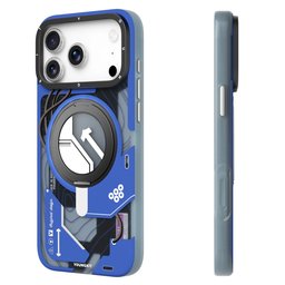 كفر آيفون 18 برو ماكس من يونغ كِت بتصميم سايبربانك مع ماك سيف وحامل دوّار iPhone 18 Pro Max YOUNGKIT Cyberpunk MagSafe 360° Rotating Kickstand Case