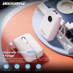 RR 10000mAh 20W PD&22.5W Quick Charge Power Bank ( شاحن طوارئ ) RR 10000mAh 20W PD&22.5W Quick Charge Power Bank