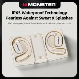 سماعات مونستر AC530 لاسلكية بتصميم قابل للطي المزدوج – أبيض Monster AC530 Dual-Fold Wireless Earbuds- White
