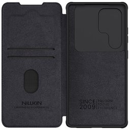 حافظة نيلكن جلد Qin Pro لـهاتف كالاكسي اس25 ألترا - اسود Nillkin Qin Pro Leather Case for Samsung Galaxy S25 Ultra - Black