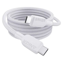 أنكر كابل شحن سريع يو إس بي سي إلى يو إس بي سي بقدرة 240 واط بطول 1.8 متر Anker USB-C to USB-C 240W Fast Charging Cable 1.8m