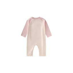 تولوم أطفال بأكمام ريجلان طويلة - إيكرو بودرا (0-3 سنوات) Reglan Long Sleeve Baby Romper - Ecru Powder (0-3 Years)