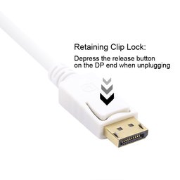 كيبل VCOM DisplayPort ذكر إلى HDMI ذكر بدقة 1080P@60Hz وموصلات مطلية بالذهب 24K موديل 2023 VCOM DisplayPort Male to HDMI Cable 1080P@60Hz, 24K Gold Plated, 2023
