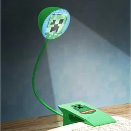 مصباح قراءة LED قابل للتثبيت بتصميم كريبر من ماينكرافت – بالادون Paladone Official Minecraft Creeper Clip-On LED Reading Book Light