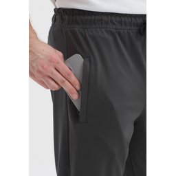بنطال رياضي رجالي جوغر أنثراسيت بجيوب بسحاب وخصر مطاطي وقصة مستقيمة Men's Anthracite Jogger Sweatpants with Zipper Pockets, Elastic Waist, and Straight Leg
