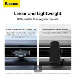 حامل هاتف للسيارة من Baseus Gravity يُثبّت على فتحة تهوية Baseus Gravity Car Air Vent Phone Holder