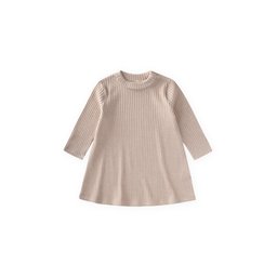 توب تونيك فضفاض للأطفال 2-10 سنوات - بيج Flowy Tunic Top for Kids 2-10 Years - Beige