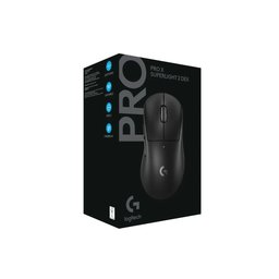ماوس ألعاب لاسلكي لوجيتك G PRO X SUPERLIGHT 2 DEX بتصميم مريح لليد باللون الأسود Logitech G PRO X SUPERLIGHT 2 DEX Ergonomic Wireless Gaming Mouse (Black)