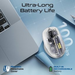 ماوس لاسلكي ثلاثي الاتصال ببطارية قابلة للشحن Wireless 3-contact mouse with rechargeable battery