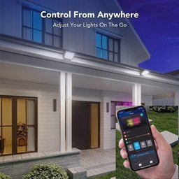 كشافات إضاءة خارجية ذكية جوفي RGBIC (طقم 4 قطع) Govee RGBIC Smart Outdoor Flood Lights (4 Pack)