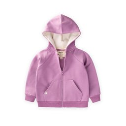 جاكيت بغطاء رأس وسحاب للأطفال 1-14 سنة - بنفسجي Kids' Hooded Zipper Cardigan 1-14 Years - Purple