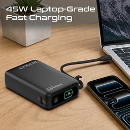 بنك طاقة بسعة 20000 مللي أمبير وقوة 45 واط 20000mAh power bank with 45W power