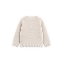 V Yaka Links سترة صوفية للأطفال بنقشة ورد، 2-7 سنوات، لون طبيعي V Yaka Links Floral Cardigan for Kids, 2-7 Years, Natural