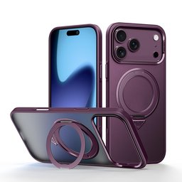 كفر آيفون 18 برو ماكس أكريليك من سيلادا مع ماك سيف ومسند دوّار iPhone 18 Pro Max SULADA Frosted MagSafe 360° Rotating Case