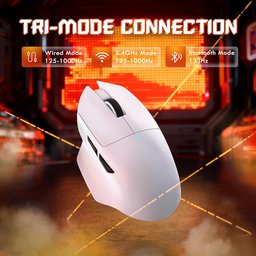 ماوس ألعاب أتاك شارك V6 فائق الخفة، ثلاثي الاتصال مع قاعدة شحن مغناطيسية RGB ATTACK SHARK V6 Ultra-Light Tri-Mode Gaming Mouse with RGB Magnetic Charging Dock