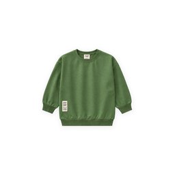 سويت شيرت أطفال موسمي بتفاصيل ملصق - أخضر زيتي (2-10 سنوات) Kids' Seasonal Sweatshirt with Label Detail - Oil Green (2-10 Years)