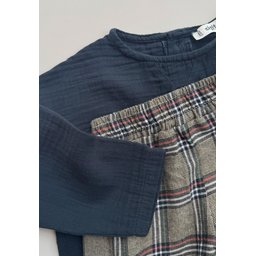 طقم سويت شيرت موسلين للأطفال 2-8 سنوات - أنثراسيت Muslin Sweatshirt Set for Kids 2-8 Years - Anthracite