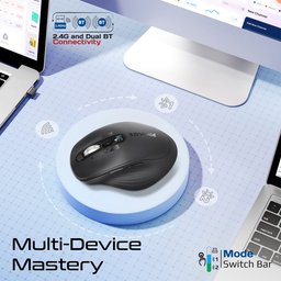 ماوس لاسلكي ثلاثي الاتصال ببطارية قابلة للشحن Wireless 3-contact mouse with rechargeable battery