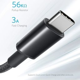 أنكر كابل نايلون مضفر يو إس بي أي إلى يو إس بي سي بطول 1.8 متر Anker Nylon Braided USB-A to USB-C Cable 6ft- 1.8m