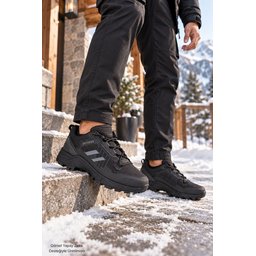 حذاء MUGGO TORVEX شتوي للجنسين برباط ونعل سميك للمشي والرحلات - أسود MUGGO TORVEX Unisex Winter Lace-Up Thick Sole Outdoor Trekking Boot - Black