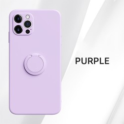 كفر سيليكون لاجهزة ايفون Liquid Silicone Phone Case With Ring Holder ...