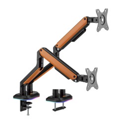 ستاند حامل شاشة ( 2 شاشة) Elemental Gaming Monitor Arm For Dual Monitors With Rgb Lighting LDT63-C024GL