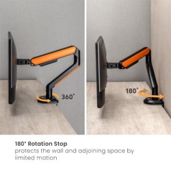 ستاند حامل شاشة ( 2 شاشة) Elemental Gaming Monitor Arm For Dual Monitors With Rgb Lighting LDT63-C024GL