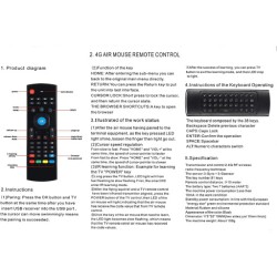 ريموت تحكم لاسلكي MX3 Air Mouse 2.4G Mini Wireless Remote