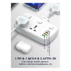 سيار كهربائي 2 منفذ 2 AC Outlets Portable Electrical Extension Socket SC2413