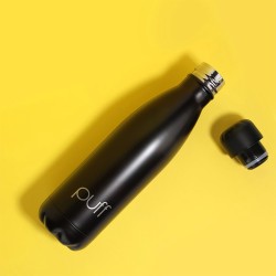 قنينة معدنية حافظة للحرارة Puff Matte Black Bottle 500ml