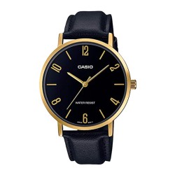 ساعة رجالية  Casio Men's Analog Leather Band  Watch