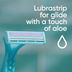 سيت شفرات حلاقة يدوية للنساء بخلاصة الالوفيرا Gillette Simply Venus 2-Blade Disposable Razor For Women 12 Pcs Set 