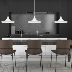 انارة سقفية Light Brushed Nickel with Clear Indented Glass