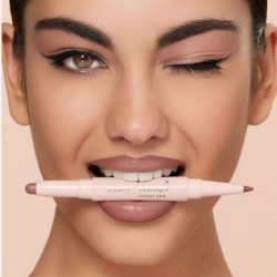 احمر شفاه مزدوج Lip Contouring Pencil & Shiny Lipstick