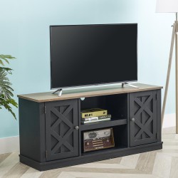 طاولة تلفاز خشبية Tv Table with Shelves