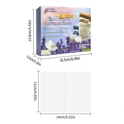 اوراق غسيل الملابس 5 في 1 برائحة اللافندر 5 In 1 Laundry Detergent Sheets