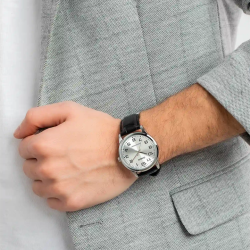 ساعة رجالية 38 ملم Casio Men's Stainless Steel Watch