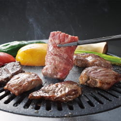 صحن الشواء 33 سم Marble Diamond Coat Round Yakiniku Grill 