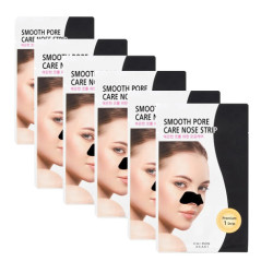 سيت لصقة بالفحم لإزالة الرؤوس السوداء 6 قطع  Pore Cleansing Nose Strips 6 Pcs Set