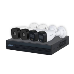 أربع كاميرات - 2 ميجابكسل بتقنية اللون الكامل Dahua Kit 4 Cameras 2MP, Full-Color, LED