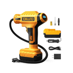 منفاخ إطارات  محمول ولاسلكي  Portable Tire Inflator, Wireless Air Compressor