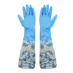 قفازات واقية للتنظيف (اختيار اللون عشوائي) Kitchen Elastic Long Sleeves Dishwashing Glo (Color Selection Is Random)ves