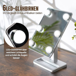 مرآة مكياج منضدية مع اضاءة LED Bulbs light up mirror