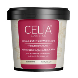 مقشر الملح والسكر الرغوي بالعطور الفرنسية Salt & Sugar Shower Scrub with French Fragrance