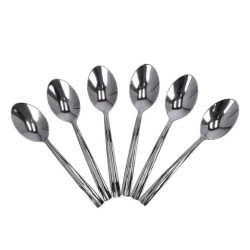 سيت 6 ملاعق موكا من الستانلس ستيل Stainless Steel Mokka Spoons 6 Pcs set