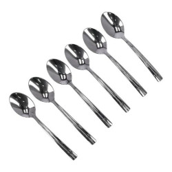 سيت 6 ملاعق موكا من الستانلس ستيل Stainless Steel Mokka Spoons 6 Pcs set
